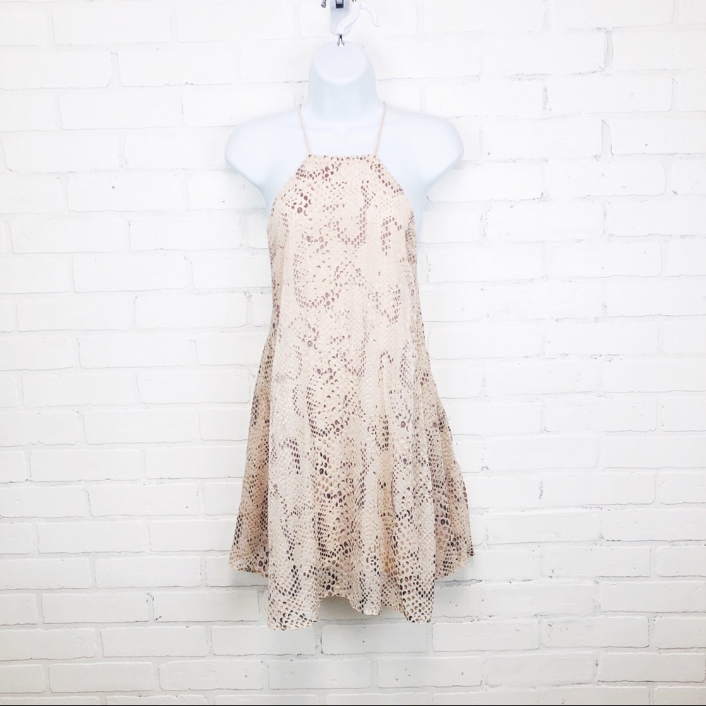 Silence and Noise Snakeskin Print Dress sz XS S